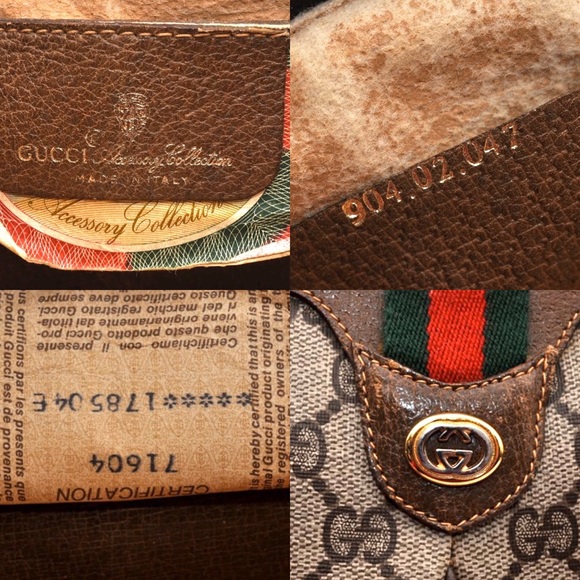 Authentic Gucci brown coated canvas shoulder bag - Picture 4 of 7